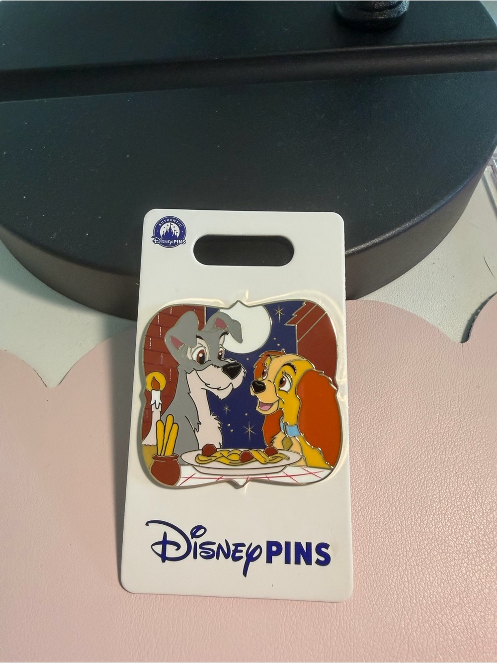 Disney Lady and the Tramp Spaghetti Dinner Authentic Pin NWT
